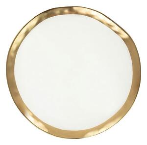 KARE Bell Porcelán Tányér Fehér-Arany 26 cm