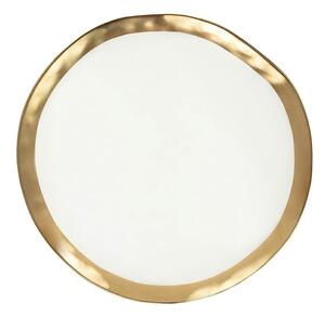 KARE Bell Porcelán Tányér Fehér-Arany 31 cm