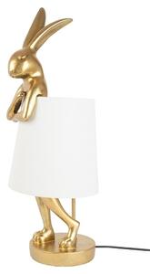 KARE Rabbit Dekoratív Asztali Lámpa Fehér-Arany 88cm
