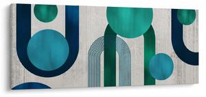 Kép - Vonalak és kör alakzatok (120x50 cm)