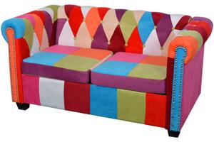 VidaXL 2 személyes szövet Chesterfield kanapé
