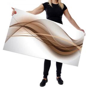 Wallplex falburkoló konyhapanel Barna hullám (Méret: Kicsi 60x120)