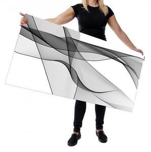 Wallplex falburkoló konyhapanel Fekete hullám (Méret: Kicsi 60x120)