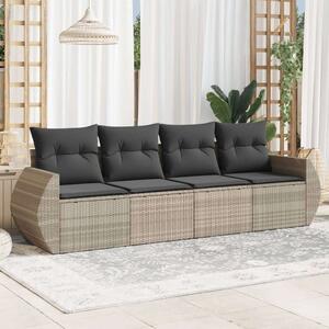 VidaXL Polyrattan Kerti Ülőgarnitúra - 4 részes