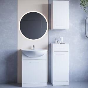 BUTORLINE Fürdőszoba bútor tükörrel NEPPA LED fehér laminált