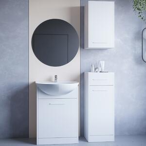 BUTORLINE Fürdőszoba bútor tükörrel NEPPA fehér laminált