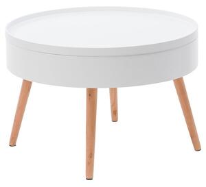 Kerek dohányzóasztal tárolóval 60 cm