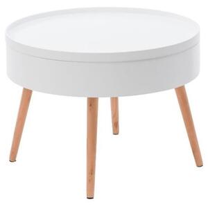 Kerek dohányzóasztal tárolóval 60 cm