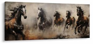 Kép - Olajfestmény lovakról (120x50 cm)