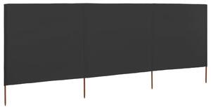 VidaXL antracitszürke szövet 3-paneles szélellenző 400 x 120 cm