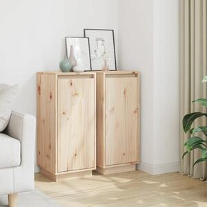 VidaXL 2 db tömör fenyőfa tálalószekrény 31,5 x 34 x 75 cm