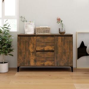 Füstös tölgy színű szerelt fa tálalószekrény 102 x 35 x 70 cm