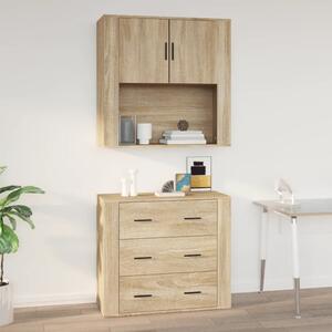 VidaXL sonoma tölgy színű szerelt fa faliszekrény 80x33x80 cm
