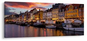 Kép - Nyhavn, Koppenhága (120x50 cm)