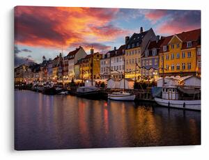 Kép - Nyhavn, Koppenhága (70x50 cm)