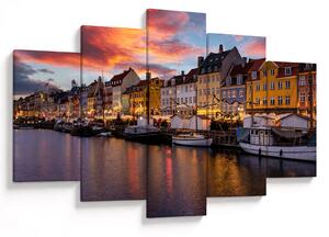 Kép - Nyhavn, Koppenhága (150x105 cm)
