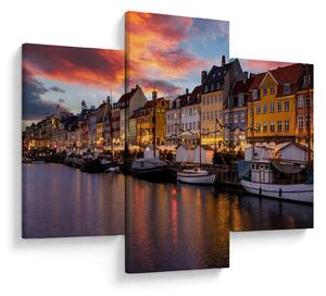 Kép - Nyhavn, Koppenhága (90x60 cm)