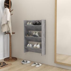 Betonszürke forgácslap fali cipősszekrény 60 x 18 x 90 cm