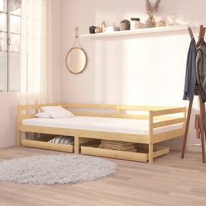 VidaXL tömör fenyőfa dívány fiókokkal 90 x 200 cm
