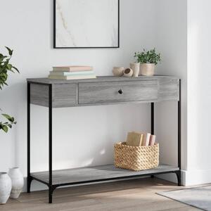 VidaXL szürke sonoma színű szerelt fa konzolasztal 100 x 34,5 x 75 cm