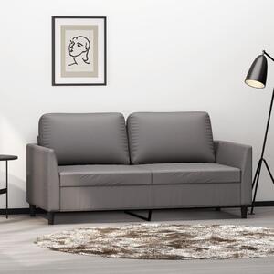VidaXL 2 személyes szürke műbőr kanapé 140 cm