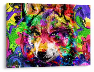 Kép - Farkas graffitivel (70x50 cm)