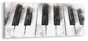 Kép - Zongora, akvarell (120x50 cm)
