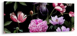 Kép - Virágok illusztrációja (120x50 cm)