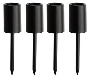 ADVENT koszorúba szúrható gyertyatartó, fekete 12cm, 4 db-os készlet