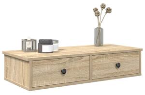 Falipolc fiókokkal sonoma tölgy 80x34x17 cm műszaki fa