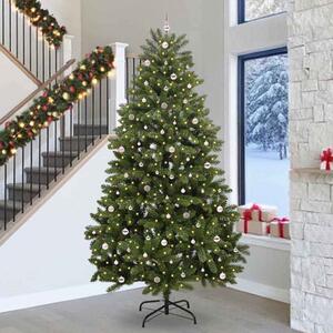 Mű karácsonyfa 300 cm 300 LED Meleg fehér PVC és Acél Zöld