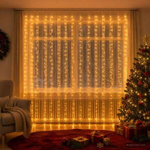 Fényfüggöny 600 LED Meleg fehér 600 x 300 cm