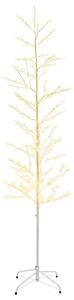Karácsonyi LED-es nyírfa Fehér 47 x 210 cm Acél 567 LED
