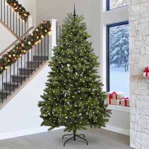 Mű karácsonyfa 300 cm 300 LED Meleg fehér PVC és Acél Zöld
