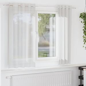 VidaXL 2 db fehér fátyolfüggönyök rojtokkal