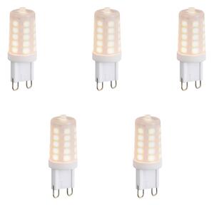 5 darabos G9 szabályozható LED izzó készlet opál 1,2W 100 lm 2200K