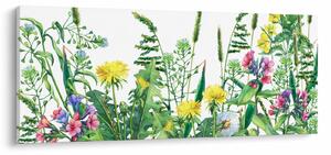 Kép - Festett réti virágok (120x50 cm)