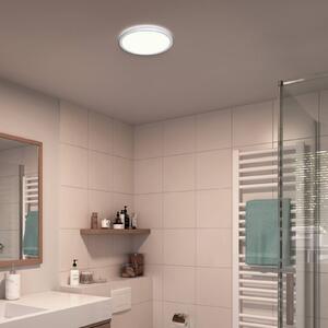 Philips LED SuperSlim 2 darabos szett, fehér, IP44, Ø 25 cm, 2700 K, dimmelhető, Fehér / opál, Dolgozószoba / Iroda, Műanyag, Modern