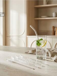 Sinsay - Szívószál készlet tisztítóval 5 pack - clear