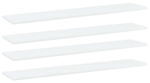 VidaXL 4 db fehér szerelt fa könyvespolc 100 x 20 x 1,5 cm
