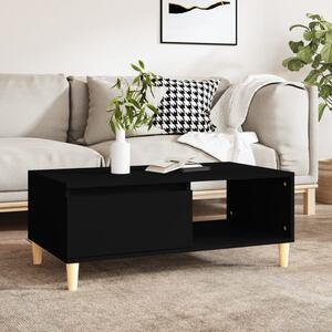 Fekete szerelt fa dohányzóasztal 90x50x36,5 cm