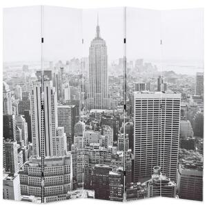Fekete-fehér New York mintás paraván 200 x 170 cm