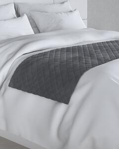 Bársony futó ágytakaró hotel 60x200cm termék színe szürke szövet fényes, welwet
