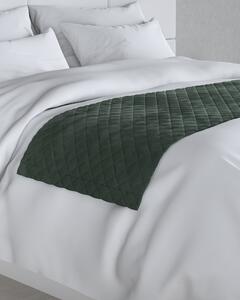 Bársony futó ágytakaró hotel 60x200cm termék színe zöld szövet fényes, welwet