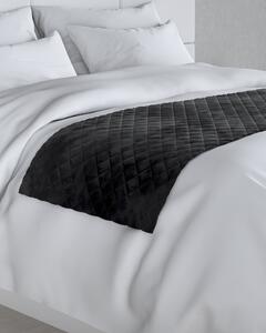 Bársony futó ágytakaró hotel 60x200cm termék színe fekete szövet fényes, welwet