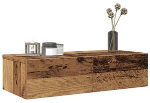 Falipolc fiókokkal régi fa 60x26,5x15 cm műszaki fa