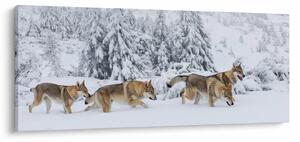 Kép - Farkasok a hegyekben (120x50 cm)
