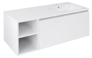 Sapho Sapho, LOREA szekrény 120x46x51.5cm (30P+90cm), jobb, matt fehér, LE090-3131-R-04