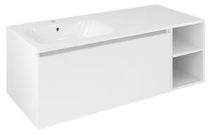 Sapho Sapho, LOREA szekrény 120x46x51.5cm (90+30 db), bal, matt fehér, LE090-3131-L-04