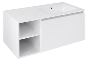 Sapho Sapho, LOREA szekrény 100x46x51.5cm (30P+70cm), jobb, matt fehér, LE070-3131-R-11
